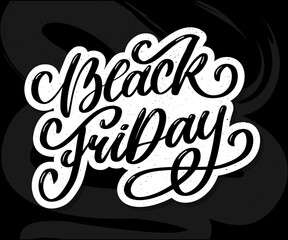 Obraz premium Black Friday Calligraphic Designs Retro Style Elements Vintage Ornaments Sale, Clearance Vector lettering