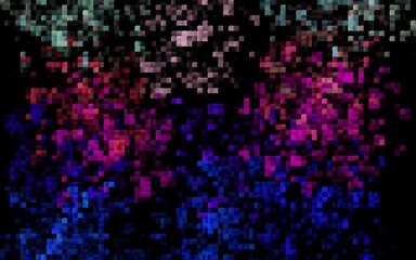 Dark Multicolor, Rainbow vector backdrop with rectangles, squares.