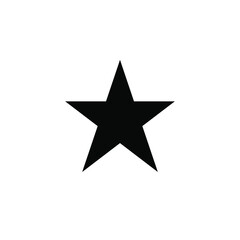 Black and white star icon with a different flat star style, vector illustration. eps 10