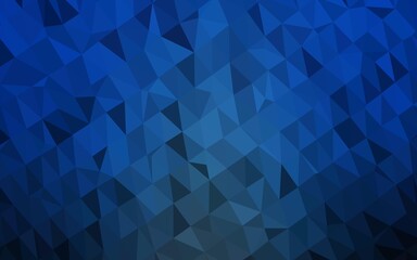 Dark BLUE vector polygon abstract layout.