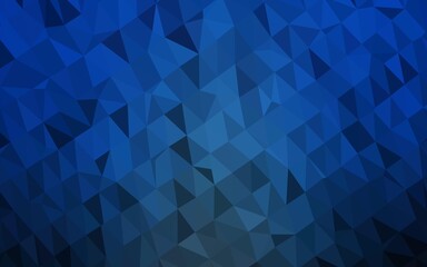 Fototapeta premium Dark BLUE vector polygon abstract layout.