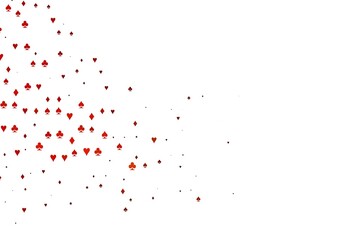 Fototapeta premium Light Orange vector background with cards signs.