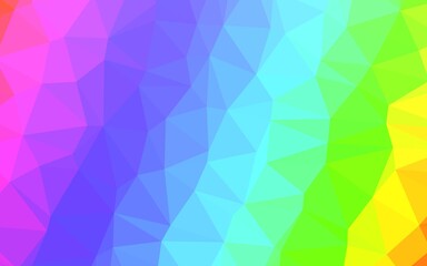 Light Multicolor, Rainbow vector abstract polygonal texture.