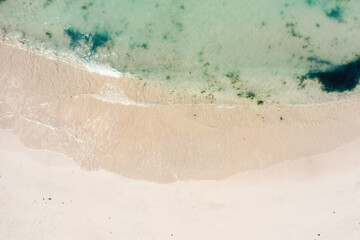 Fantastic blue sky and sea landscape in Jeju Island, Korea
