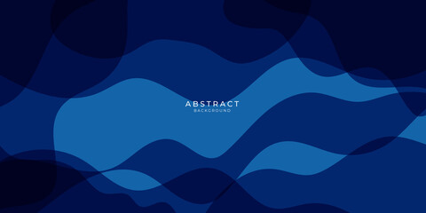 Blue wave concept abstract vector background 