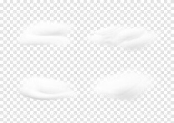 cloud vectors isolated on transparency background ep68
