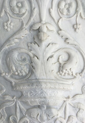 Floral relief pattern on a marble column, Livadia Palace, Crimea