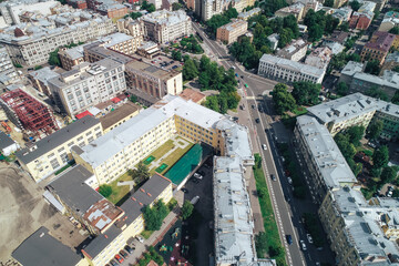 Aerial Townscape of Saint Petersburg City. Petrogradsky District