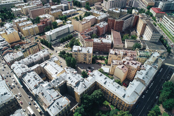 Aerial Townscape of Saint Petersburg City. Petrogradsky District