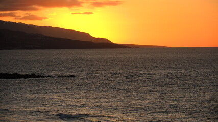 sunset over the sea