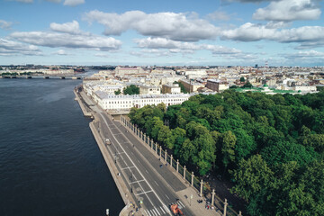 Aerial Townscape of Saint Petersburg City. Central  District