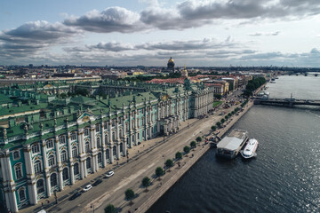 Obraz premium Aerial Townscape of Saint Petersburg City. Central District