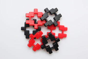 
Cross blocks of various colors for children