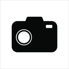 Isolated camera photo vector icon with a white background