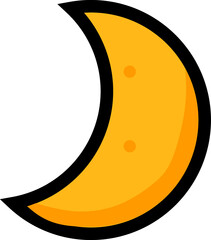 illustration vector graphic of a bright moon at night, perfect for weather prediction design materials, etc.