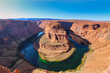 Arizona Horseshoe Bend meander of Colorado River in Glen Canyon