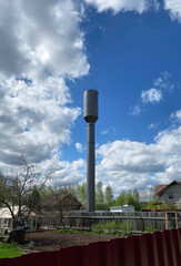 Rozhnovsky water tower on the territory of the village