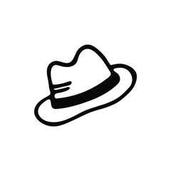 Men's hat doodles. Hand drawn picture
isolated on white background. Vector