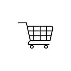 Isolated shopping basket icon on a white background
