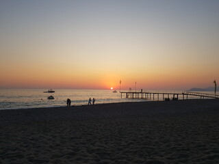 sunset on the beach