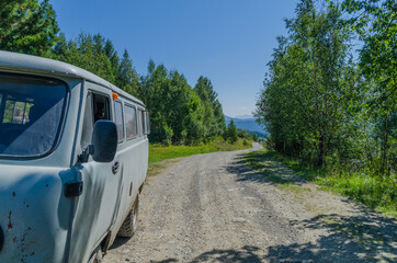 Dirt road on the tourist route