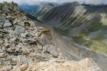 View of the river valley from the mountain top