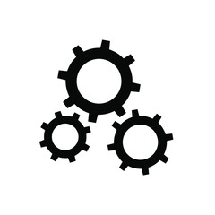 gear icon, vector illustration. Flat design style on white backround. eps 10