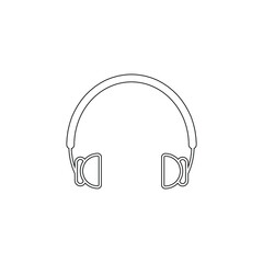 earphone icon vector design template on a white background