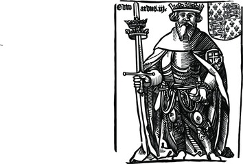 Fototapeta na wymiar Edward III King of England - vector illustration with ABODE Fresco 