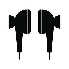 earphone icon vector design template on a white background