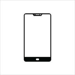 Mobile phone with blank screen. Flat style. vector illustration. Smartphone icon vector illustration. on white background
