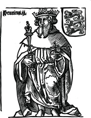 Fototapeta na wymiar Henry II King of England - vector illustration with ABODE Fresco 