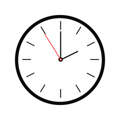 Clock Time Icon on background. vector illustration. eps 10
