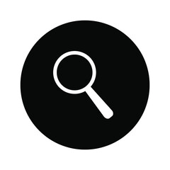 isolated magnifying glass vector icon with a white background