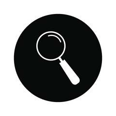 isolated magnifying glass vector icon with a white background