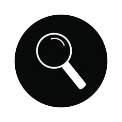 isolated magnifying glass vector icon with a white background
