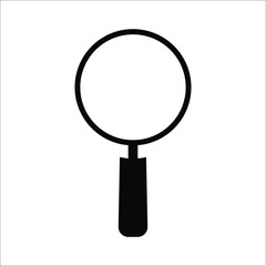 isolated magnifying glass vector icon with a white background