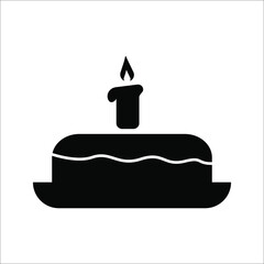 birthday cake icon on a white background .ep 10