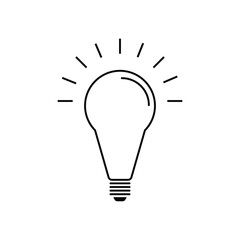Light bulb icons in a simple design with a white background. EPS 10