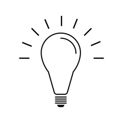 Fototapeta premium Light bulb icons in a simple design with a white background. EPS 10