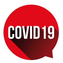 Covid19 Coronavirus sign red label sign