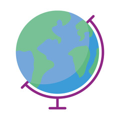 Naklejka premium world planet earth flat style icon