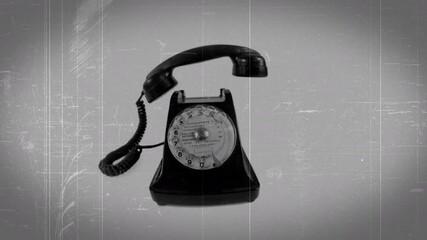 Animated footage of vintage rotary telephone