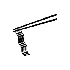 Instant Ramen Noodles, sketches of Asian food noodle logos. eps 10. with a white background