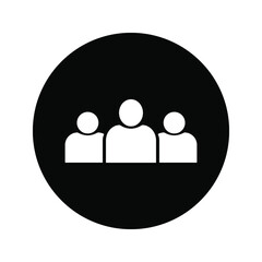 business client icon, people group with  line sign - vector illustration.