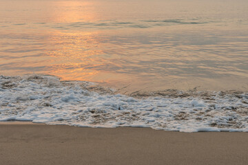 Wave on beach of southern Thailand.