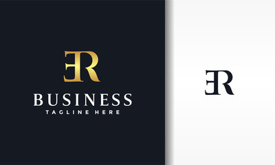 monogram letter ER logo