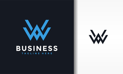 monogram lettering WW logo