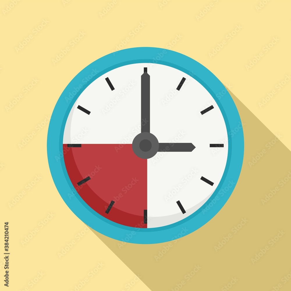 Aufkleber deadline time clock icon. flat illustration of deadline time clock vector icon for web design