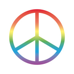peace symbol degradient style icon